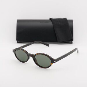 Saint Laurent SL751JEANNE 002 Oval Sunglasses - Havana\Grey